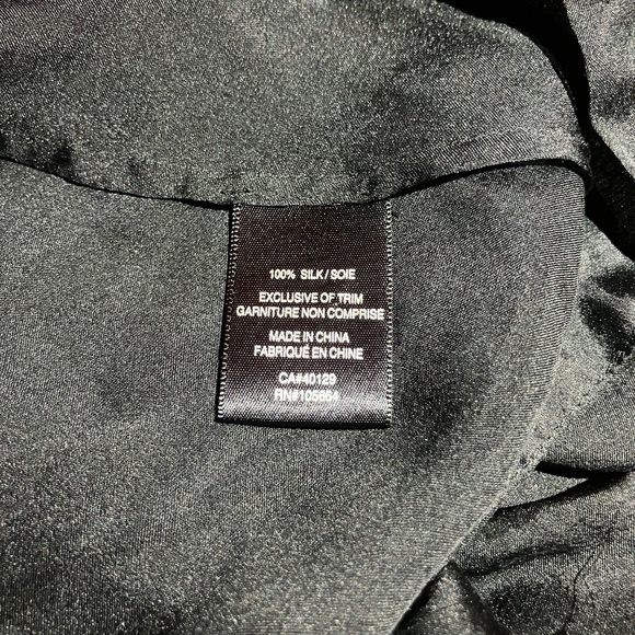 L.A.M.B. Black Sheer Drawstring Hem Hoodie Blouse - Picture 6 of 6